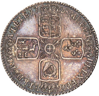 George II, 1728 Sixpence EF_rev