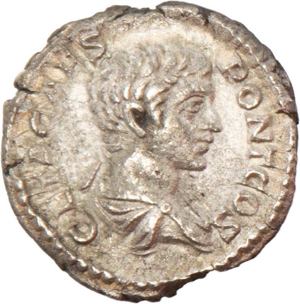 Geta AD 209-212, AR Denarius, Rome AD 205. VOTA PVBLICA_obv