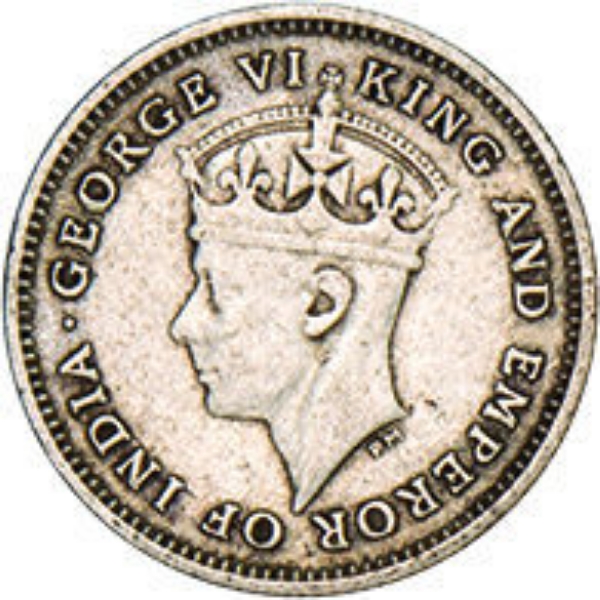 1943 British Guiana WW2 Silver Groat_obv