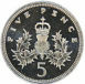 Picture of Elizabeth II, Five Pence 1987 Brilliant Unc