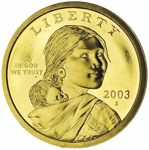 2003 S SACAGAWEA Golden Dollar Native American PROOF Coin US Mint MADE IN USA 