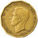 Picture of George VI, Threepence (Brass) 1948 Fine