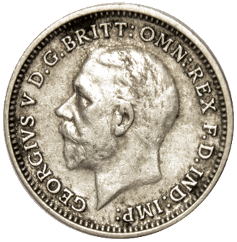 Picture of George V, Threepence (Silver) 1931 Fine