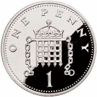 Picture of Elizabeth II, One Penny 1996 Sterling Silver