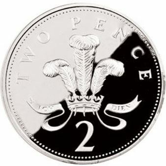 Picture of Elizabeth II, Two Pence Sterling Silver 1996