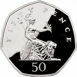 Picture of Elizabeth II, 50 Pence 1996 Sterling Silver