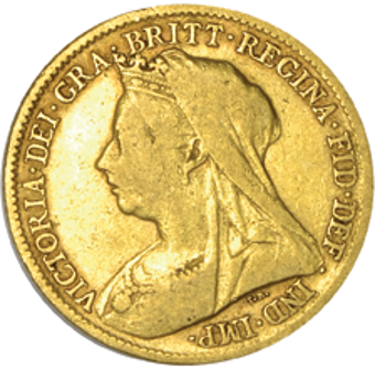 Picture of Victoria, Half Sovereign (Old Head)