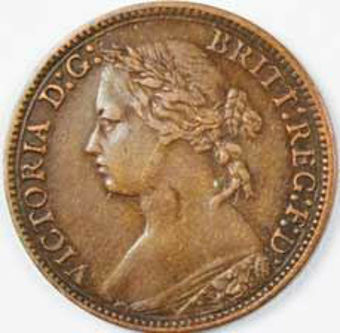 Picture of Victoria, Farthing (Young Head) Bronze Very Fine