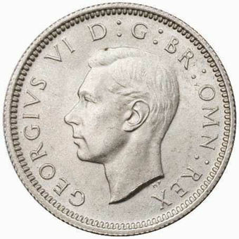 1944_Sixpence_Obv