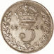 Picture of George V, Threepence (Rare) 1925 Fine