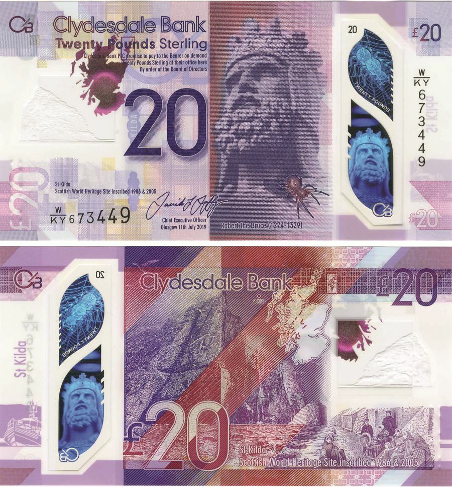Great Britain UK England NEW 20 Pounds issue 2020 polymer UNC 