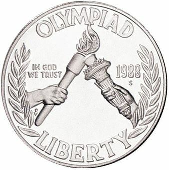 1 Dollar 1988 Olympics Silver Proof
