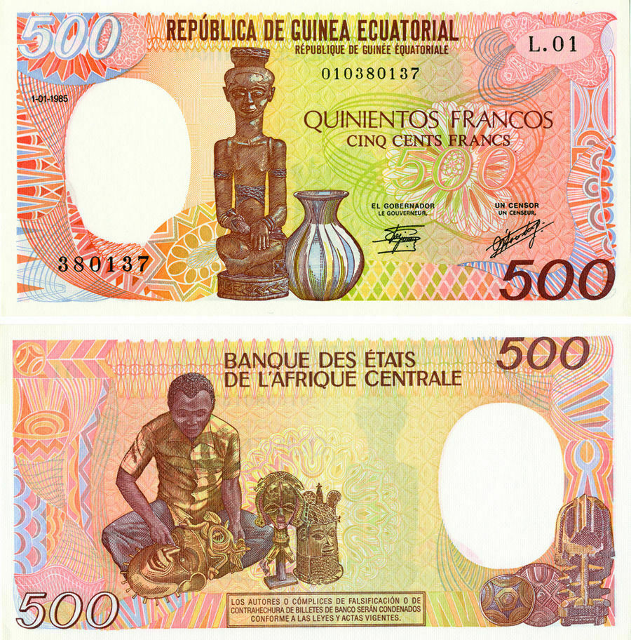 UNC P-36 Banknotes 1998 Guinea 500 Francs Details about   Lot 5 PCS 