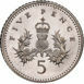 Picture of Elizabeth II, Five Pence 2000 Silver Proof