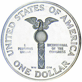 1989 200th Anniversary Of Congress Silver Proof Dollar_obv