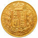 Victoria 1843 Shield Sovereign in Fine_rev