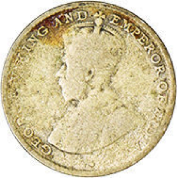 Ceylon 10c George V_obv