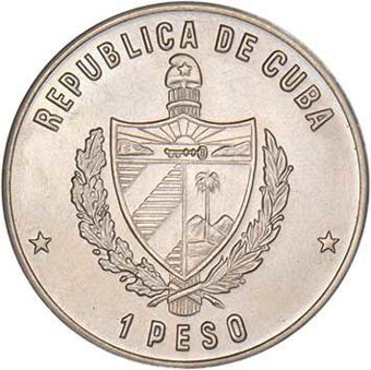 Cuba 1, Peso 1986 (Calgary Speed Skater) CN Unc_obv