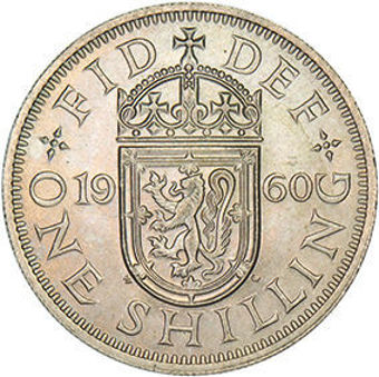 1960 Shilling Scottish Brilliant Unc_rev