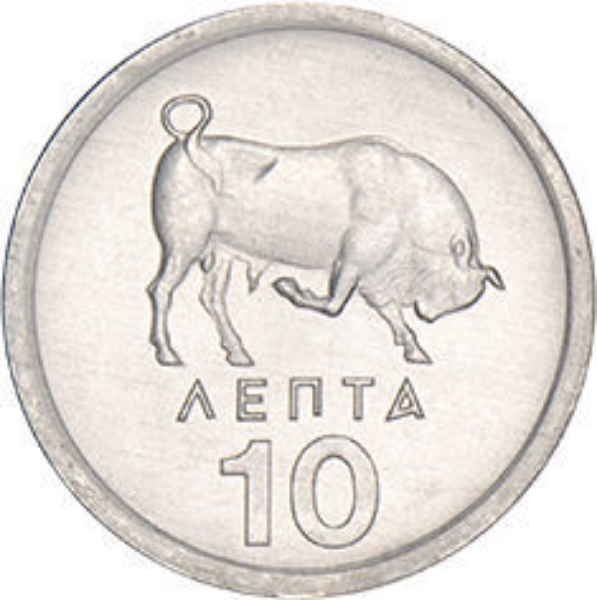 Greece 10 Lepta 1976 Unc-obv