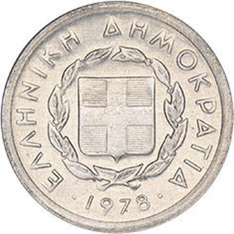 Greece, 10 Lepta 1978 Unc_rev
