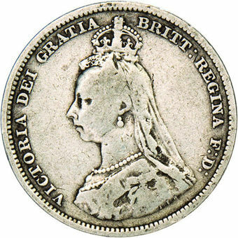 Victoria, Shilling, 1887 Fine_obv
