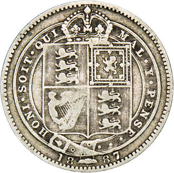Victoria, Shilling, 1887 Fine_obv