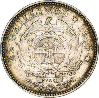 South Africa ZAR Halfcrown Circulated_rev