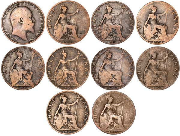 Edward VII, Halfpenny Set
