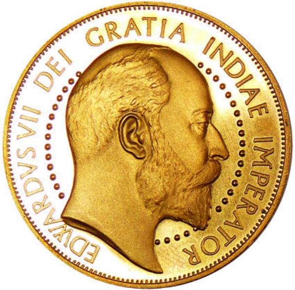 Edward VII, Cyprus Bare Head Goldine_obv