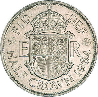 1964 Halfcrown Uncirculated_rev
