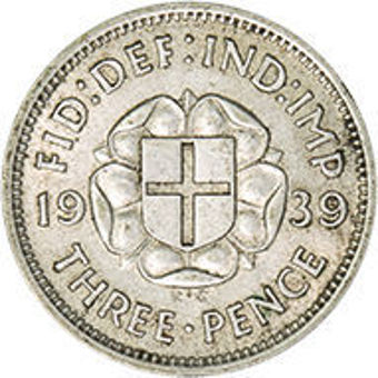 1939 Threepence (Silver) Circulated