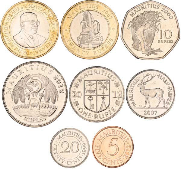 Mauritius, Mint Set 1987-2012 (7 Values)_obv