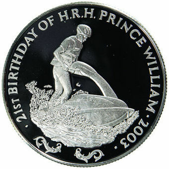 Zambia, 4000 Kwacha (Prince William's 21st Birthday) 2003 Silver Proof_rev