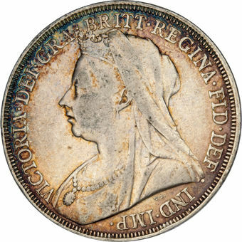 Victoria, 1897 LXI Old Head Crown Very Fine_obv