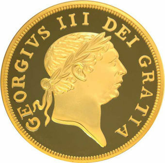 George III, 1813 Military Guinea Paperweight_obv