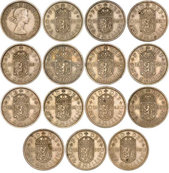 Elizabeth II, Scottish Shilling Collection_obv