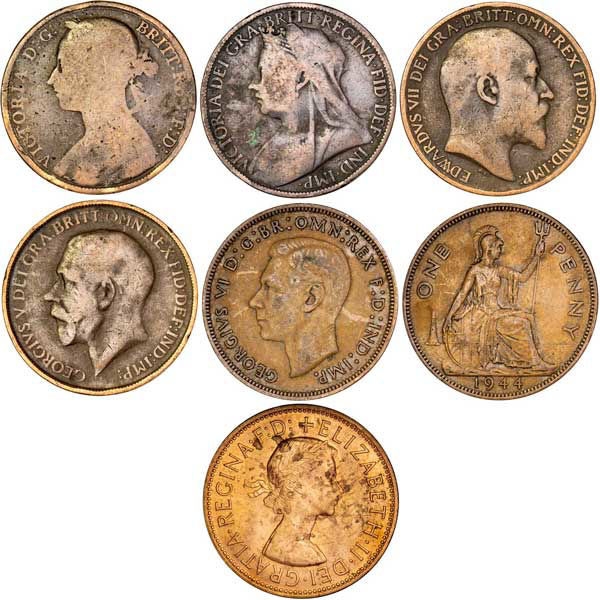 Penny Type Collection 1860-1967