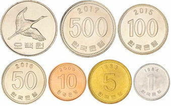 South Korea, Mint Set  1982-2017 (6 coins)_obv