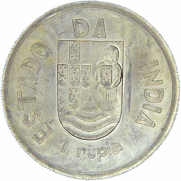 Portuguese India, 1935 Rupee BU_obv