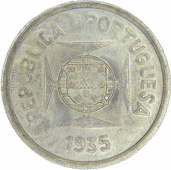 Portuguese India, 1935 Rupee BU_rev