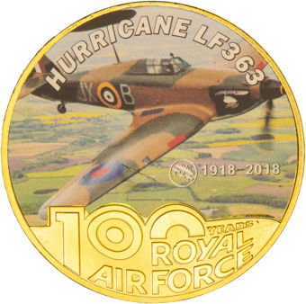 100th_Anniversary_of_the_RAF_Five_Medal_Hurricane_obv