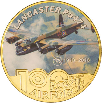100th_Anniversary_of_the_RAF_Five_Medal_Lancaster_obv