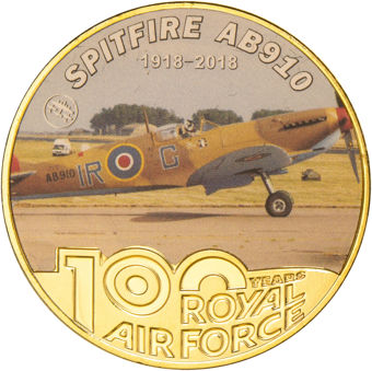 100th_Anniversary_of_the_RAF_Five_Medal_Spitfire_obv