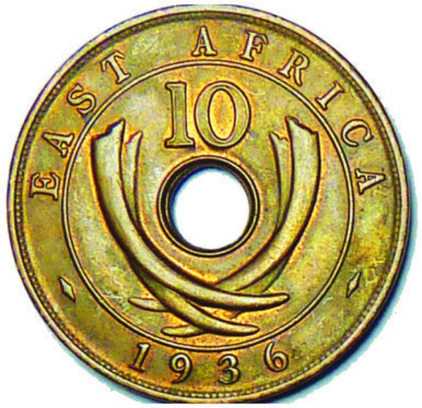 East Africa, 10c Heaton Mint Very Fine_obv