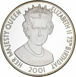 Tristan da Cunha, 50 pence (Queen's 75th Birthday) 2001 Silver Piedfort_obv