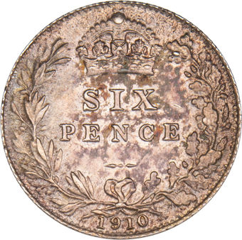 1910 Sixpence Unc_rev