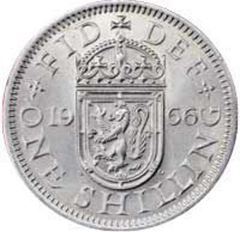 Shilling (Scottish) 1966  Brilliant Unc_rev