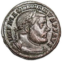 Maximian Billon Follis AEF_obv