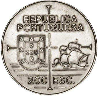 Portugal, 1992 200 Escudos (California)_rev